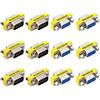 GTIWUNG 12 Pezzi Adattatore VGA Femmina a Femmina Maschio a Maschio 9Pin Gender Changer F/F M/M Cavo Prolunga Accoppiatore SVGA per PC Monitor 9-Pin DB9 RS232 Seriale