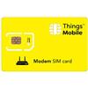 Things Mobile Scheda SIM per Modem -Things Mobile - Copertura globale, rete multi-operatore GSM/2G/3G/4G LTE senza costi fissi, senza scadenza con tariffe competitive. 10 € di credito Incluso