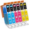 Jhaan CLI-521 Cartucce d'inchiostro Compatibili per Canon PGI-520 CLI-521 per Canon Pixma iP3600 iP4600 iP4700 MP540 MP550 MP560 MP620 MP630 MP640 MP980 MP990 MX860 MX870 (6x Giallo)