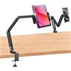 Suprbee Supporto per Tablet da Letto, Girevole a 360° Porta Tablet, Braccio Lungo Regolabile Supporto Telefono Compatibile con iPad, PC, Telefoni o Altri Dispositivi con Schermo da 4,7 a 14 pollici