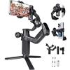 FeiyuTech Scorp Mini 3 Stabilizzatore Gimbal per iPhone Android a 3 assi con Tracciamento AI Incorporato, Carico Utile di 2KG, Ventola di Raffreddamento e Design Dell'impugnatura, Touch Screen