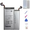 HIGHAKKU Batteria di ricambio EB-BG950ABE compatibile con Galaxy S8 SM-G950 G950V G950A G950T G950P G950R4 con strumenti