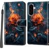 Haninsuze Cover per Samsung Galaxy A56 5G, Portafoglio PU Pelle, Rose | Interno TPU Antiurto, Anti-Graffio, Fessura per Schede, Supporto Stand, Design Libro, Flip
