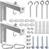 Irenwarl Supporto universale da parete per schermo per proiettore, supporto da parete per proiettore, morsetti a L, distanziatori da parete, completo di accessori