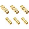 JZK 6 Pezzi Adattatore coassiale SMA, connettore RP-SMA maschio-maschio, femmina-femmina placcato in oro, adattatore coassiale RF SMA per cavo di estensione Wi-Fi/antenna/radio