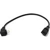 SYSTEM-S ad angolare 90 ° Angolo Micro USB Maschio a Micro USB Femmina Cavo Dati Cavo di Ricarica 20 cm