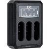 JJC Caricabatterie USB triplo per fotocamera digitale serie ZV-1 RX100 e per Sony Handycam NP-BX1