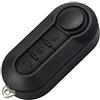 ELLENNE Guscio Chiave Telecomando per Fiat Panda 500 YPSILON Nero FT-33