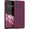 kwmobile Custodia Compatibile con Motorola Moto G60S Cover - Back Case per Smartphone in Silicone TPU - Protezione Gommata - viola bordeaux