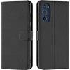 Verco custodia per Motorola Edge 30 Pro, Case per Motorola Edge 30 Pro Cover PU Pelle Portafoglio Protettiva, Nero