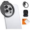 K&F CONCEPT 67mm Clip-on Magnetico Filtro Adattatore per Cellulari | Adattatore per Anello Magnetico Compatibile iPhone 17/16/15/14/13/12, 16/15/14/13/12 Pro/Pro Max, Galaxy S22/23 Ultra -FA303