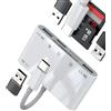 zoyuzan Adattatore da USB C a USB SD Micro SD (6 in 1) per Apple iPhone 15 per iPad Pro, compatibile con fotocamera Samsung, scheda di memoria e lettore di schede di memoria OTG TF