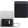 kwmobile Custodia Hard Disk Esterno Compatibile con SanDisk Portable SSD, Samsung T7, Crucial X8, HDD Cover - Set di 2 Case SSD con 2 Tasche - Porta Accessori Elettronici - nero/blu scuro