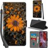 PHINIENLAND Cover per Google Pixel 9A Case PU Pelle Custodia [Kickstand] [Chiusura magnetica] [Slot per Schede], Portafoglio Flip Custodia per Pixel 9A,Crisantemo