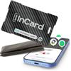 InCard Wallet Tracker (per iOS e Android) IP68 impermeabile Bluetooth per tasche e passaporti, compatibile con Apple Find My (certificato Apple MFi) e Google Find My Device - ricarica wireless