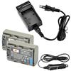 DSTE 2-Pacco NP-FP50 Batteria + Caricabatteria Compatibile per DCR-30 DCR-DVD105 DCR-DVD105E DCR-DVD202E DCR-DVD203 DCR-DVD205 DCR-DVD304E