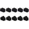 Futheda 10 pezzi in silicone Ethernet Hub Port RJ45 anti polvere copertura tappo di protezione connettore spina compatibile con computer TV router nero