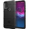 NOKOER Cover per Motorola Moto One Action, Materiale TPU Case [Armatura] Anti-Caduta Custodia per Cellulare [Resistente all'Usura] [Slittata] [Anti Impronta Digitale] - Nero