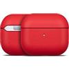 Haobobro Custodia AirPods Terza generazione - Protettiva Cover in Pelle di primo fiore - Compatibile con la ricarica wireless - Custodie in pelle per AirPods 3 - Realizzata a mano - Case Rosso