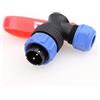 DRRI Weipu SP21 - Connettore circolare impermeabile ad angolo retto a 2 pin, 12 V DC 30 A, per centrale elettrica portatile BLUETTI AC200MAX
