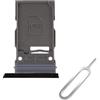 Cemobile Supporto per scheda SIM e vassoio per schede Micro SD di ricambio per Samsung Galaxy S24 Ultra (solo versione SIM singola) + perno di espulsione (nero titanio)
