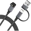 layajia 2-in-1 USB-C Cavo di Ricarica per Garmin 1.2M, Caricatore Cavo per Garmin Fenix 8 E 7 7 X 7S Sapphire Solar,Vivoactive 6 5 4,Forerunner 970 965 955 570 265 255 165 55 45