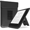 VOVIPO Borsa di Custodia per 6.8 7 Kindle Paperwhite(11th/12th Generazione), sacchetto di copertura protettiva con ventosa in silicone e supporto multi-angolo per 7 Kindle Colorsoft-Nero