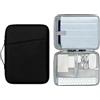 SENLINLIN Custodia Tablet 13 Pollici con Tasche, Borsa Protettiva Compatibile iPad Pro 13 M4/Air 13 M2 2024, iPad Pro 12.9, Galaxy Tab S10+/S9 FE+, Surface Pro 12-13, Nero