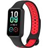 GIOPUEY Cinturini Compatibile con Amazfit Band 7, Morbido TPU Cinturino [Design a Colori di Giunzione] - Black/Red
