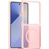 GIOPUEY Cover Magnetica per Samsung Galaxy Z Flip 7， Compatibile con MagSafe， PC+TPU Finitura Antiurto Protettiva Cellulare Custodia - Pink