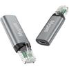 Mygatti Adattatore USB C a Ethernet(grigio,2 Pezzi),da presa di tipo C a spina RJ45,convertitore portatile da 1 Gbit/s da USB C a rete,supporta cavo USB C e USB-A-C,compatibile con MacBook/iPad Pro