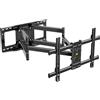 FORGING MOUNT Braccio lungo 765 mm Inclinazione girevole TV Supporto a parete per TV piatti e curvi da 50-90 pollici Solido e resistente a doppio braccio con carico di movimento completo 75 kg