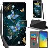 PHINIENLAND Cover per Samsung Galaxy S10e PU Pelle Custodia Flip Farfalla