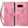 KENHONER Compatibile Cover con Google Pixel 9A,Premium Pelle PU Portafoglio Flip Libro Custodia Cover per Google Pixel 9A [Protezione Completa] (Rosa)