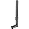 sourcing map Antenna WiFi 8dBi ad alto guadagno BNC maschio 2.4/5.8GHz Dual Band Omni Direction pieghevole per Bluetooth/Zigbee Antenna Paddle Type Nero