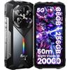 FOSSiBOT F113-20000mAh/33 W 5G Rugged smartphone, MediaTek Dimensity 7050+36GB+256GB/2TB Telefono, 6.78 FHD+120Hz Gorilla Glass Android 15 cellulare, 64MP Notturna camera 50m Ultra-Lungo Raggio