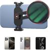 TELESIN Supporto Universale per Filtri Telefono da 67 mm, Obiettivo Universale per Fotocamera con Clip per Telefono, Con Slitta a Freddo e Filettatura da 1/4", Viaggi e Vlogging, per iPhone/Android