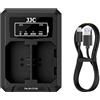 JJC Caricabatteria Doppio USB per Sony FX3 FX30, A6700, A6600, A7CII, A7CR, A7C, A7RV, A7RIVA A7RIV A7RIIIA A7RIII, A7IV A7III, A7SIII, A1, A9II, A9III, A9 Telecamere per Sony NP-FZ100