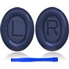Ruikdly Cuscinetti Auricolari di Ricambio Imbottiture per Bose, cuscinetti cuffie per Cuffie Bose QuietComfort 35 ii and Quiet Comfort 35 (Blu navy)