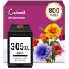 Cyloral 305XL Cartucce per HP 305 Nero per Deskjet 2820e 2800e 4220e 2810e 2820 4222e 2821e 2822e 2823e 4230e 4210e 4200e Envy 6000 6400 6400e 6020e 6030e Cartuccia per HP 305 XL