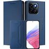 MOJIA Custodia per Honor 200 Smart, Resistente a Cadute e Graffi, Alta qualità PU Pelle Stile Portafoglio Cover Folio con Chiusura Magnetica. Dark Blue