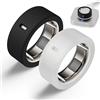 Snyeest Cover compatibile per Oura Ring 4/Ring 4 Ceramica/Anello Gen 3 Protezione, Silicone Antigraffio Elastico Anello Finger Case Woking Out Gym per Donne Uomini - Nero ++Trasparente- L per 12/13/14