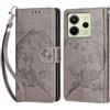 KENHONER Custodia per Xiaomi Redmi Note 14 4G Cover, Grigio Farfalla