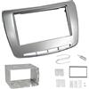 Sound Way Kit Montaggio Autoradio 2 DIN per Lancia Delta - Plancia Montaggio con Mascherina Radio Grigio Silver, Adattatore Antenna, Chiavi Smontaggio - Cornice Installazione Stereo Auto