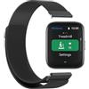 GIOPUEY Cinturini Compatibile con Amazfit Bip 5 Unity, Cinturino in Acciaio Inossidabile Intrecciato [Magnetico] - Black