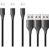 N. NETDOT NetDot 10th Generazione Cavo Magnetico,Ricarica Rapida e Trasferimento Dati per Smartphone USB-C (1m/3 pack nero)