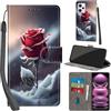 Haninsuze Cover per Xiaomi Redmi Note 12 Pro 5G/Poco X5 Pro 5G Custodia Cover Pelle Libro Portafoglio con Porta Carte Protezione Antiurto Cuoio Flip Case Custodia Cover per Redmi Note 12 Pro 5G, Rose
