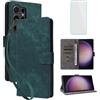 IUQXU Cover per Samsung Galaxy S25 Ultra 5G Libro con Vetro Temperato VER | Blocco RFID,Antiurto,Supporto,Custodia in Pelle Portafoglio per Galaxy 25S S 25 Ultra Samsung S25Ultra