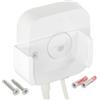 ChrisHunkeDesign Supporto da parete adatto per Philips Hue Bridge V2.1 - Bianco - Supporto robusto con presa sicura per l'inserimento - Gestione cavi libera - Materiale di fissaggio - Montaggio a parete salvaspazio