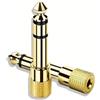 CABLEPELADO Adattatore audio stereo jack da 3,5 mm femmina a jack da 6,35 mm maschio stereo, adattatore convertitore jack da 3,5 mm a 6,35 mm, adattatore per jack per cuffie | nichel | oro, 1 pezzo
